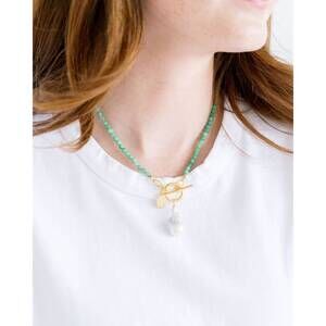 NEW SUSAN SHAW katie necklace in jade green
